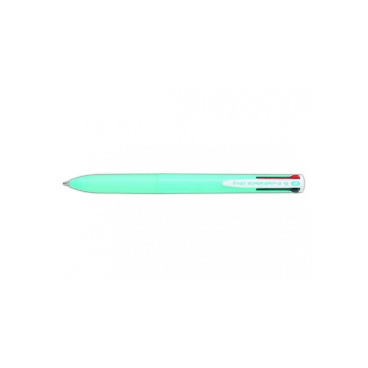 Boligrafo supergrip g - 4 colores - cuerpo color- azul claro pilot bpkgg-35m-lb