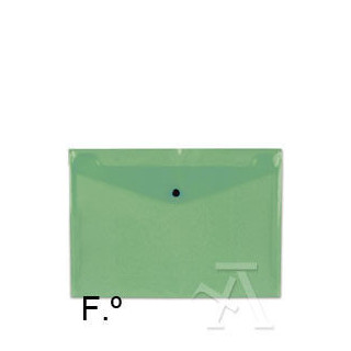 Sobre polipropileno folio solapa c/broche plastico verde carchivo 342k15
