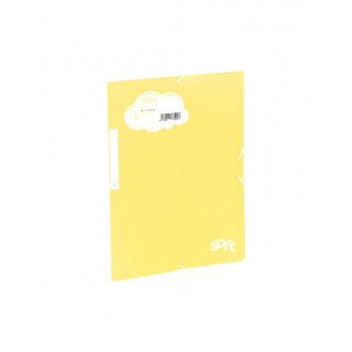 Carpeta solapas soft polipropileno c/etiqueta y goma amarillo carchivo 20160120