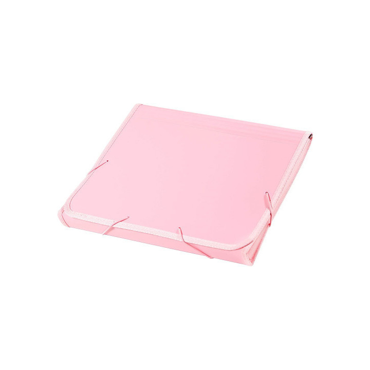 Acordeon polipropileno soft folio 13 departamentos ribete goma rosa carchivo 19260025