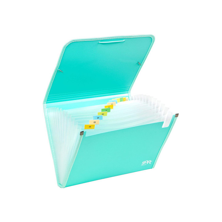 Acordeon polipropileno soft folio 13 departamentos ribete goma malva carchivo 19260014