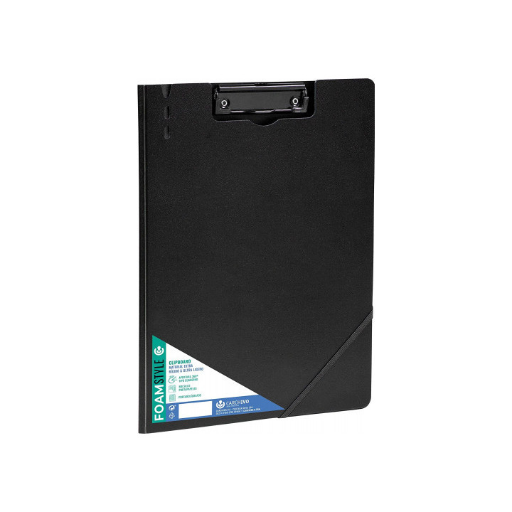 Carpeta c/pinza a4 polipropileno rigido foam stlye negro carchivo 63040106
