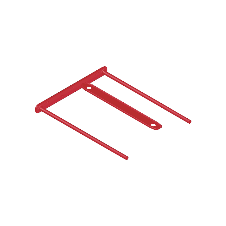 Pack 100 fastener metal flexible d-clip rojo bankers box 1189301