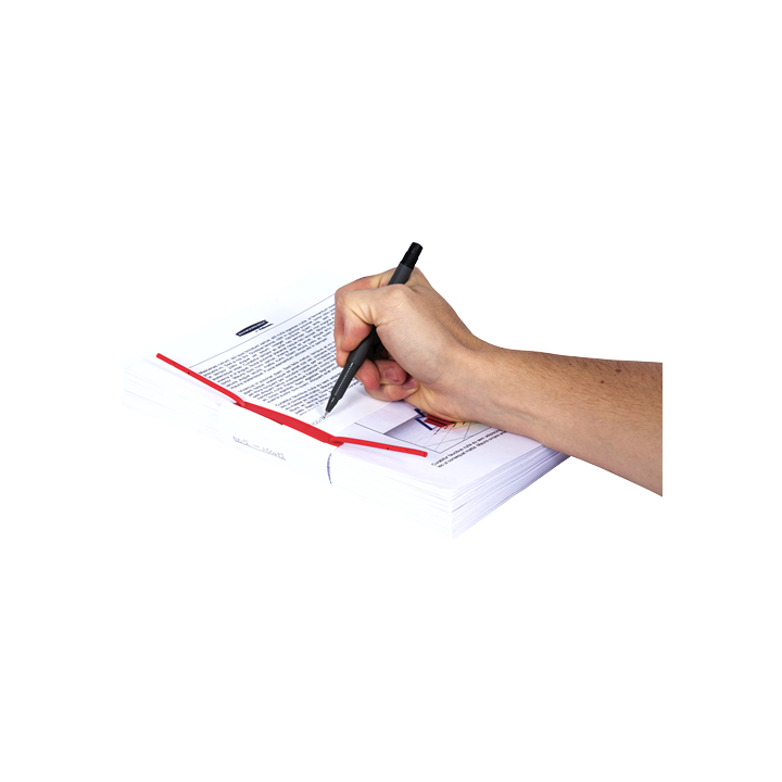 Pack 100 fastener metal flexible d-clip rojo bankers box 1189301