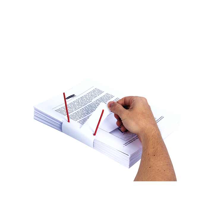 Pack 100 fastener metal flexible d-clip rojo bankers box 1189301