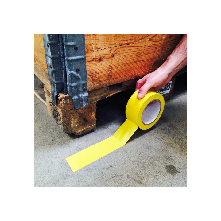 Cinta adhesiva suelo amarillo, 33 metros x 5 cm tarifold 197704