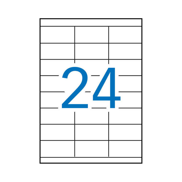 Apli Etiquetas Blancas Permanentes 70.0 x 35.0mm 500 Hojas