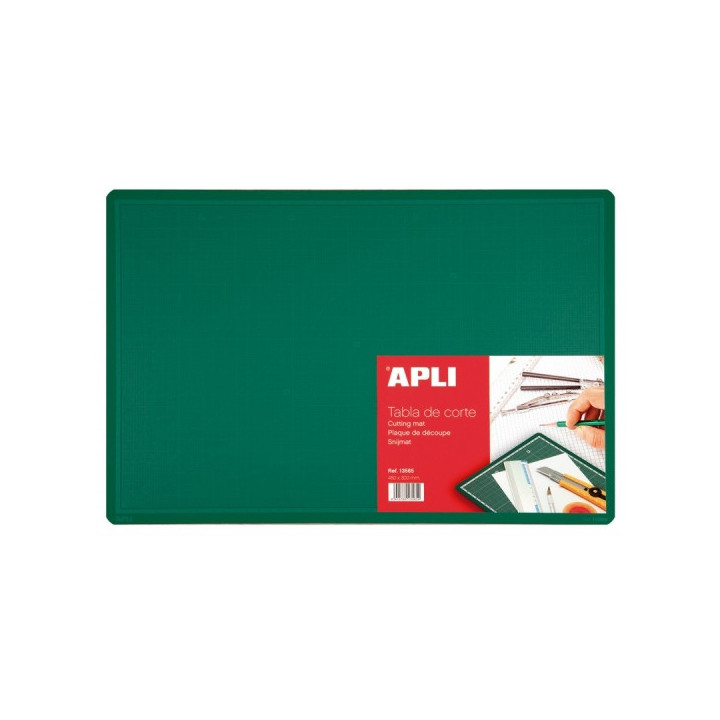Apli Plancha de Corte A3 PVC 450x300x2mm - Base Antideslizante - Formula Auto Cicatrizante - Impresion de Cuadricula y Angulos