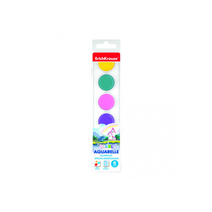 Caja acuarelas pearl 6 colores erich krause 50584