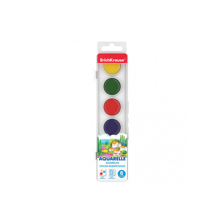 Caja de acuarelas 6 colores erich krause 50580