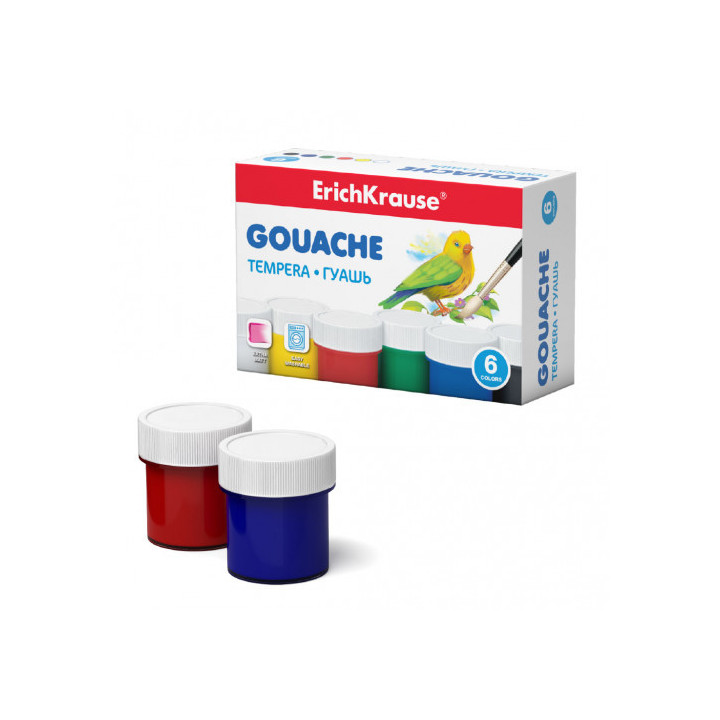 Caja gouache 6 colors by 20ml erich krause 50535