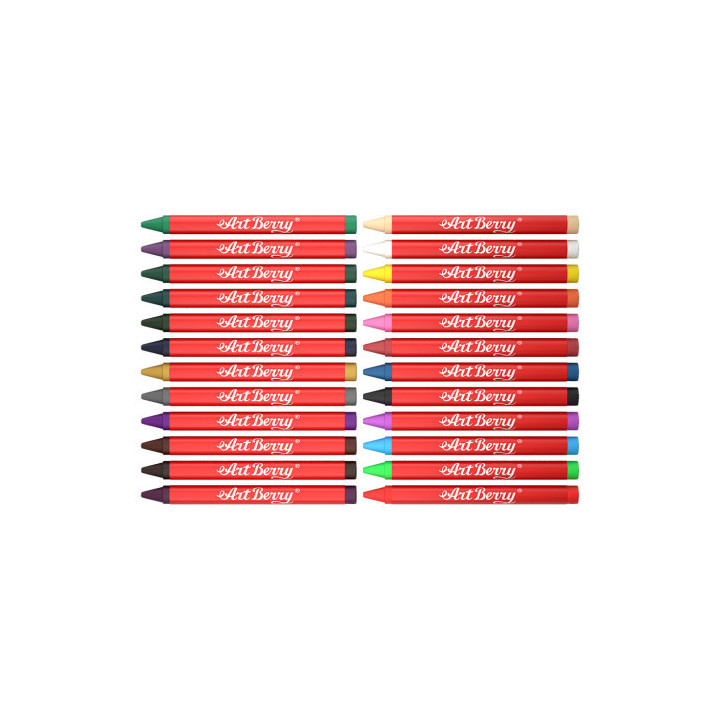Estuche de ceras de plástico 24 colores artberry 34931