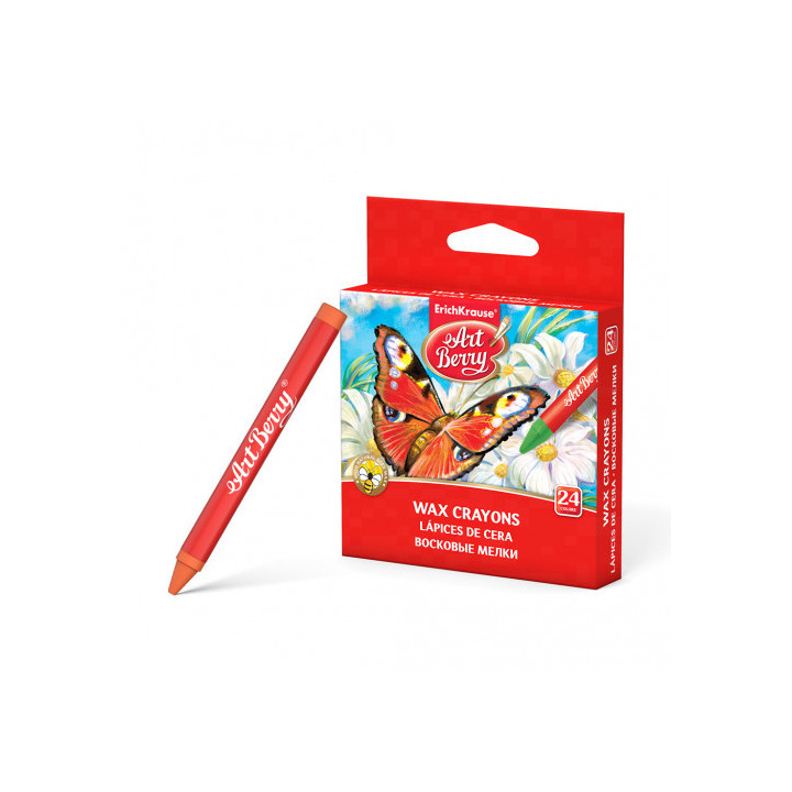 Estuche de ceras de plástico 24 colores artberry 34931