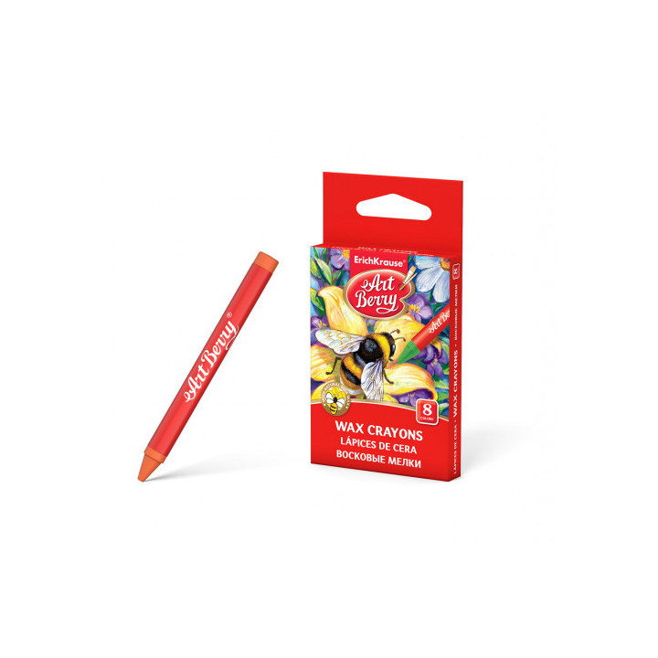 Estuche de ceras de plástico 8 colores artberry 34929