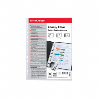 Set de 100 fundas multitaladras glossy clear