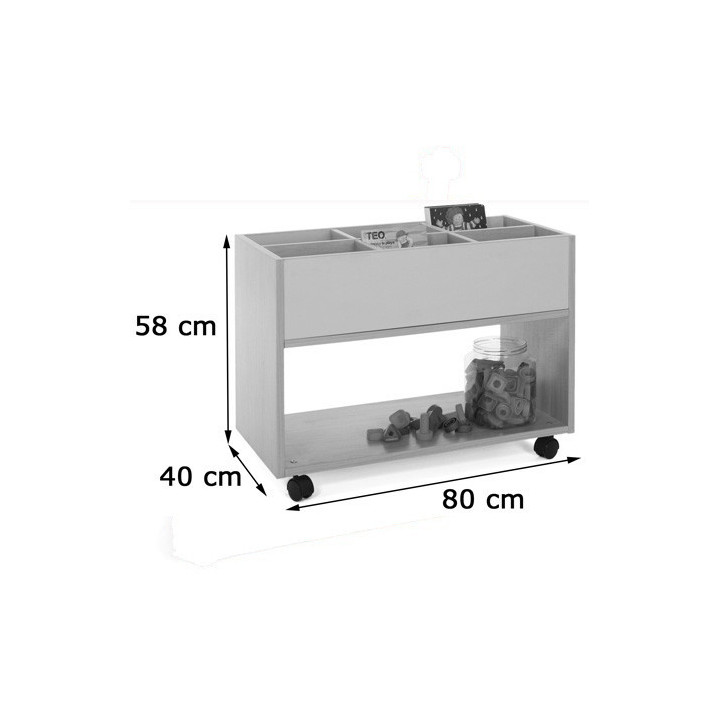 Carro librería alto haya mobeduc 600904hr18