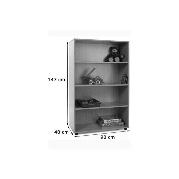 Mueble medio estantería haya mobeduc 600301hp18