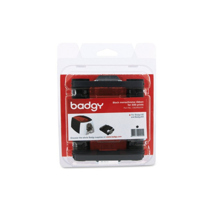 Consumible monocromo negro para 500 impresiones badgy cbgr0500k