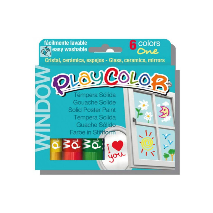 Estuche window one 6 colores surtidos playcolor 02001