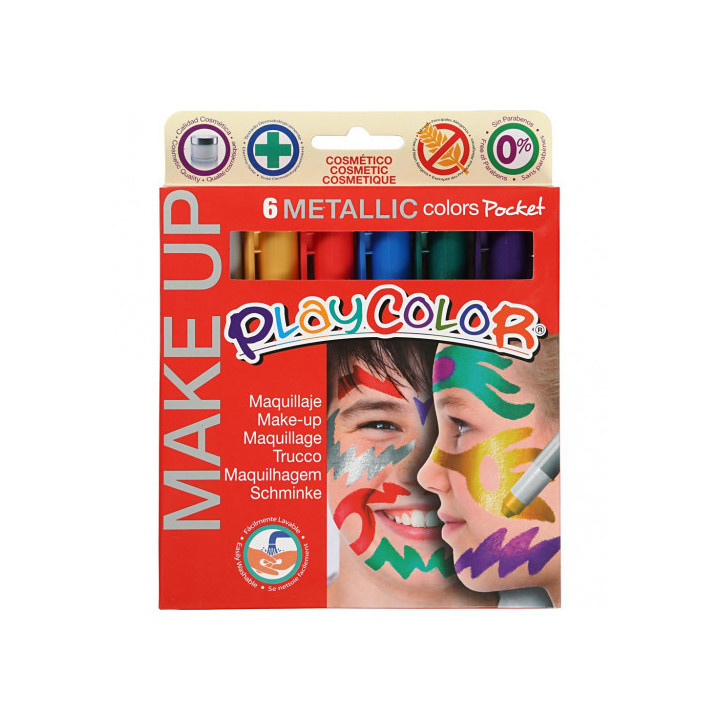 Pocket make up metallic 6 colores surtidos playcolor 01011