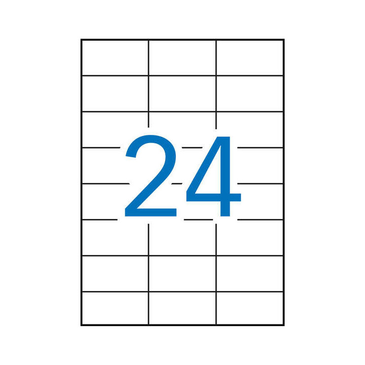 Apli Etiquetas Blancas Permanentes 70.0 x 37.0mm 500 Hojas