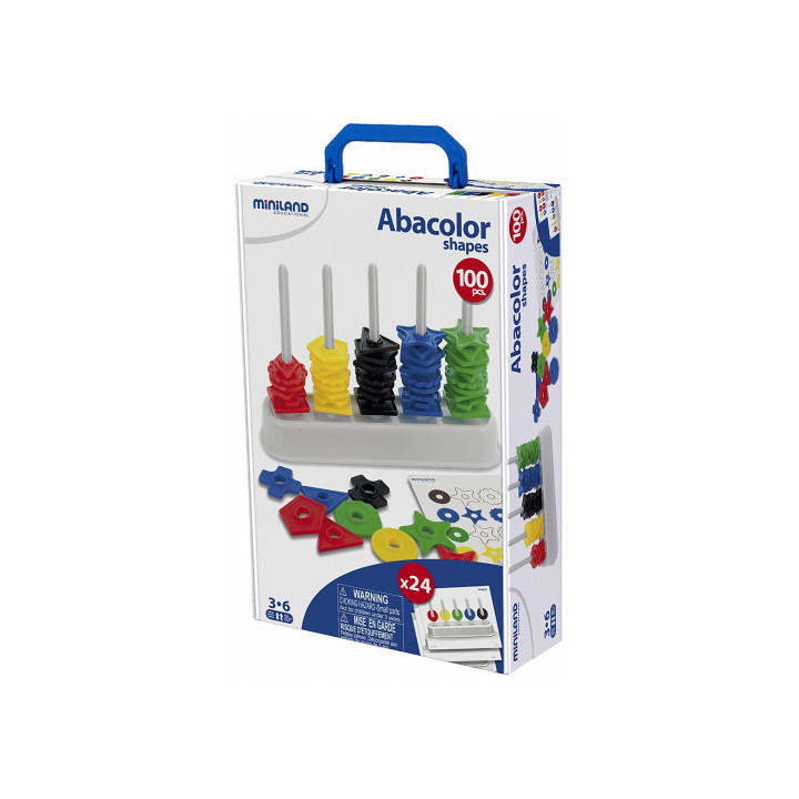 Abaco con surtido de formas y colores miniland 95270