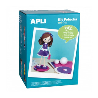 Apli Kit de Manualidades Fofucha Alice - Todo el Material Incluido - Patrones e Instrucciones Visuales - Nivel Medio - Ideal pa
