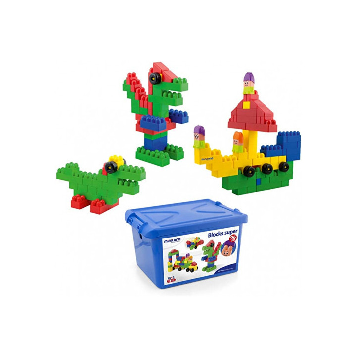 Juego super blocks 96 piezas miniland 32338
