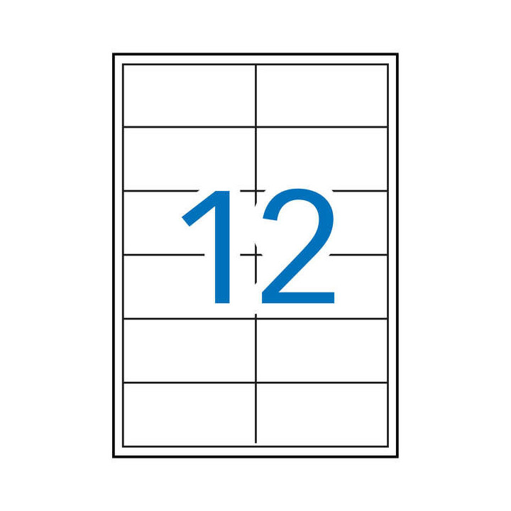 Apli Etiquetas Blancas Permanentes 97.0 x 42.4mm 500 Hojas