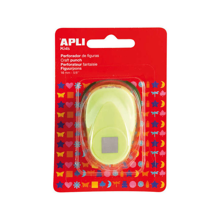 Apli Perforadora Cuadrada de Papel - Figura de 16mm - Alta Calidad para Papel