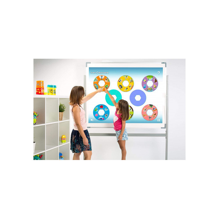 Juego didactico mindfulnes con peonza gigante y guia de ejercicios miniland 31898