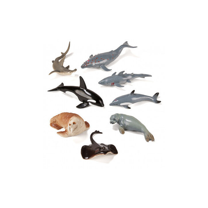 Juego animales marinos 8 figuras miniland 27460