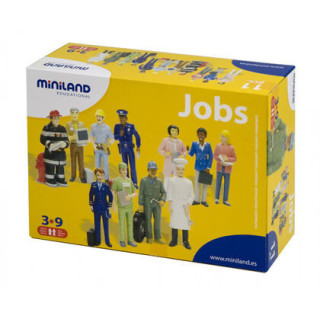 Juego figuras oficios y profesiones caja de 11 unidades miniland 27388
