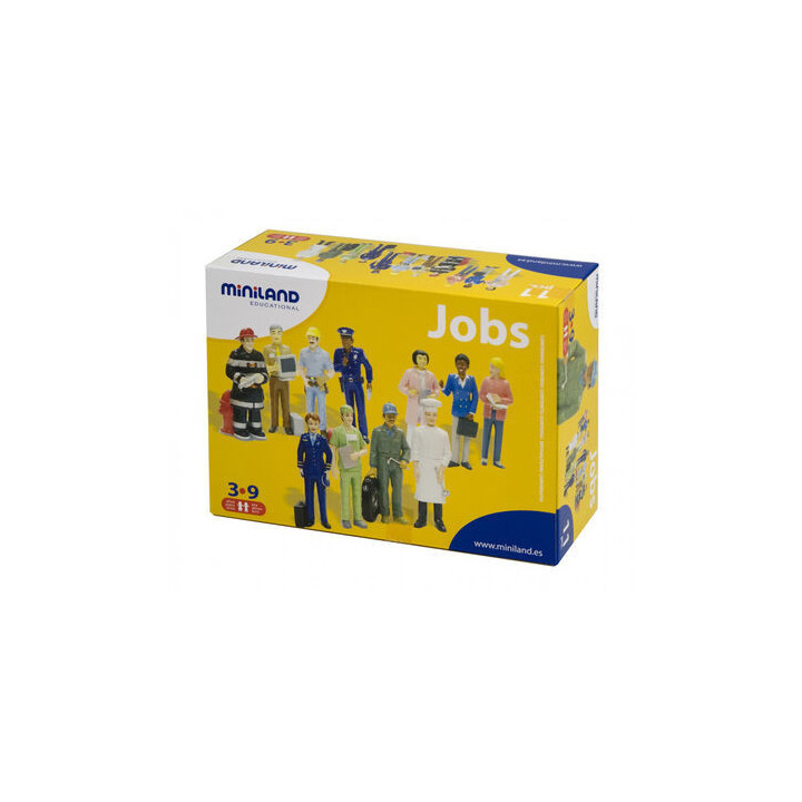 Juego figuras oficios y profesiones caja de 11 unidades miniland 27388