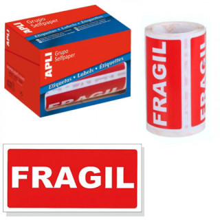 Rollo 200 etiquetas "fragil" 296 apli