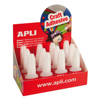 Apli Super Adhesivo Instantaneo 10gr con Pincel Aplicador - Secado Rapido - Facil Aplicacion - Resistente al Agua - Transparent