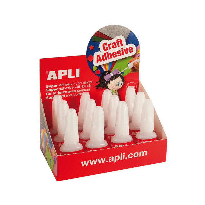 Apli Super Adhesivo Instantaneo 10gr con Pincel Aplicador - Secado Rapido - Facil Aplicacion - Resistente al Agua - Transparent