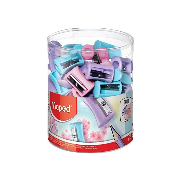 Bote 75 sacapuntas vivo pastel 1 orificio maped 63011