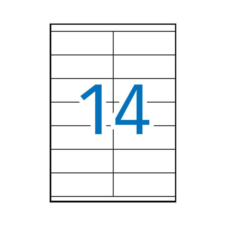 Apli Etiquetas Blancas Permanentes 105.0 x 40.0mm 500 Hojas