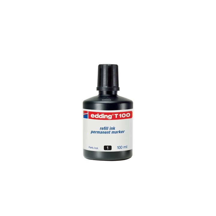 Frasco tinta para rellenar 100ml negro edding t100-01