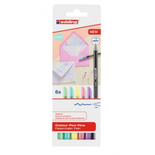 Pack 6 rotuladores surtidos 1200 pastel edding 1200-6-s pastel
