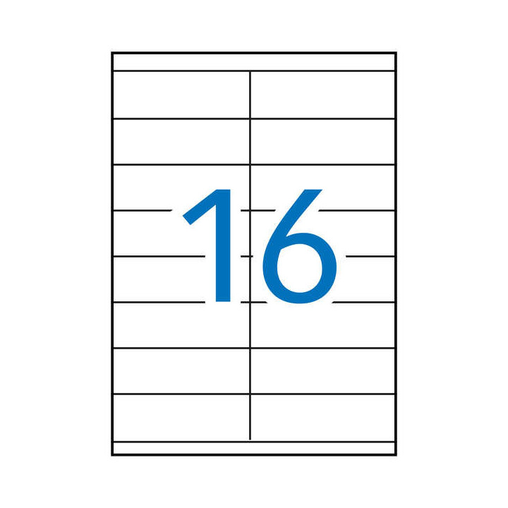 Apli Etiquetas Blancas Permanentes 105.0 x 35.0mm 500 Hojas