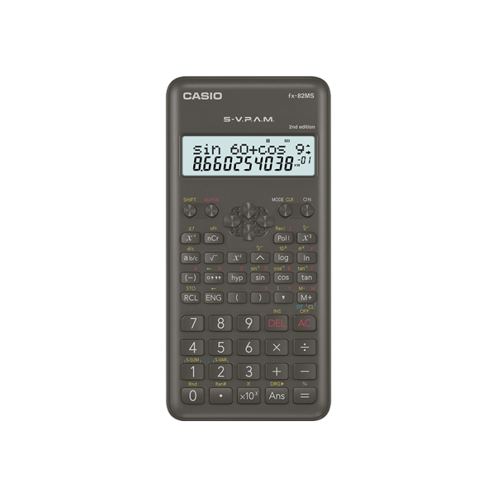 Calculadora cientifica de 12 dígitos casio fx-82ms-2-w-et-b