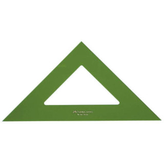 Escuadra 28cm no graduada color verde faber castell 566-28