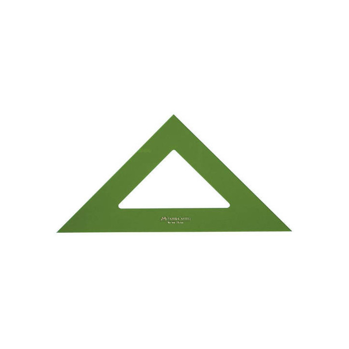 Escuadra 28cm no graduada color verde faber castell 566-28