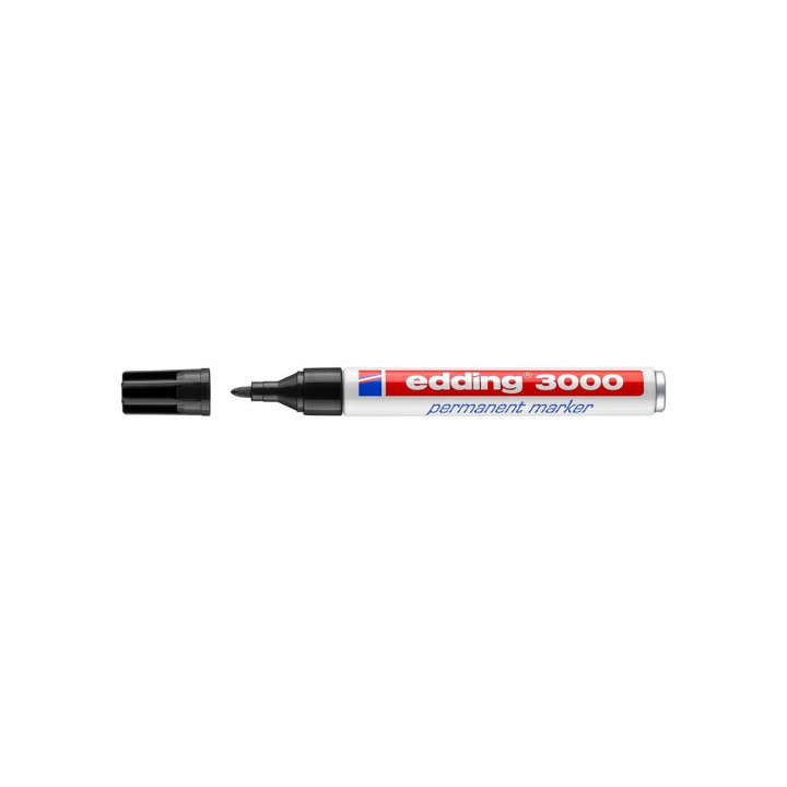 Marcador permanente punta redonda 1.5-3mm 3000 negro edding 3000-01