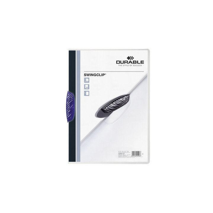 Dossier con clip swingclip 30 h a4 azul durable 2260-07