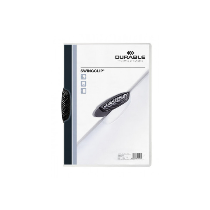 Dossier con clip swingclip 30 h a4 negro durable 2260-01