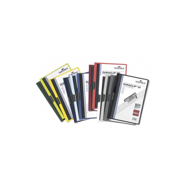 Dossier con clip 30 h a4 verde durable 2200-32