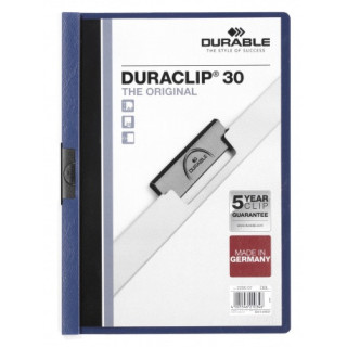 Dossier con clip 30 h a4 azul oscuro durable 2200-07